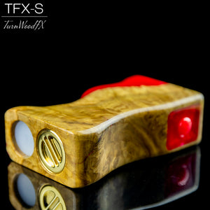 TFX-S V2 Squonk Mod (ClickFet) - Stabilised Brown Mallee Burl