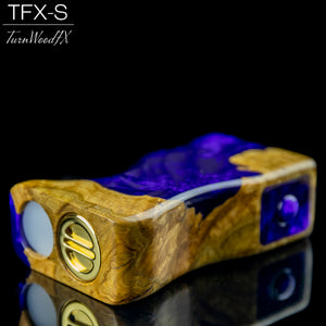 TFX-S V2 Squonk Mod (ClickFet) - Stabilised Brown Mallee Burl