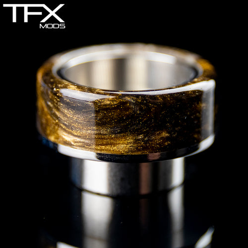 TFX 810 Drip Tip - 304 Stainless Steel - Bronze, Pearl And Gold Resin