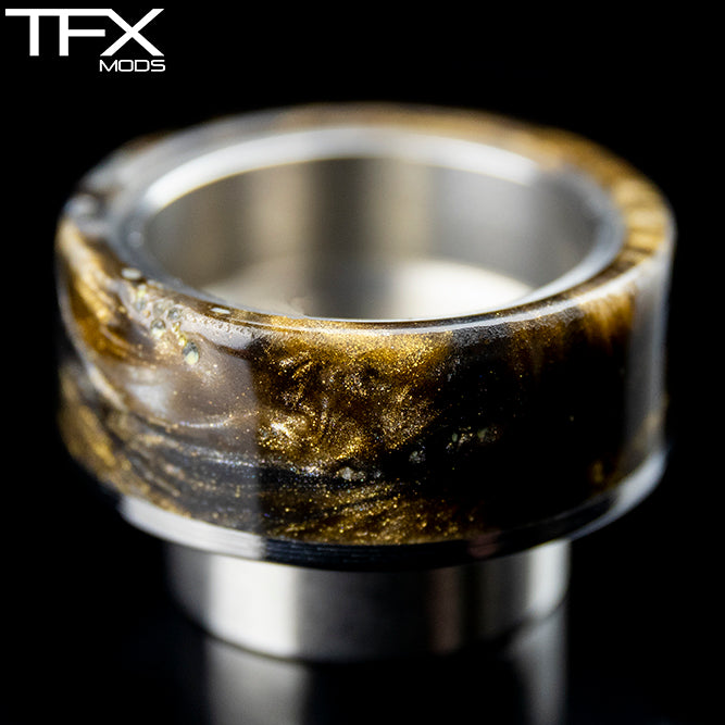 TFX 810 Drip Tip - 304 Stainless Steel - Bronze, Pearl And Gold Resin
