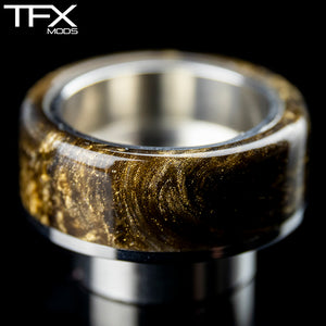TFX 810 Drip Tip - 304 Stainless Steel - Bronze, Pearl And Gold Resin
