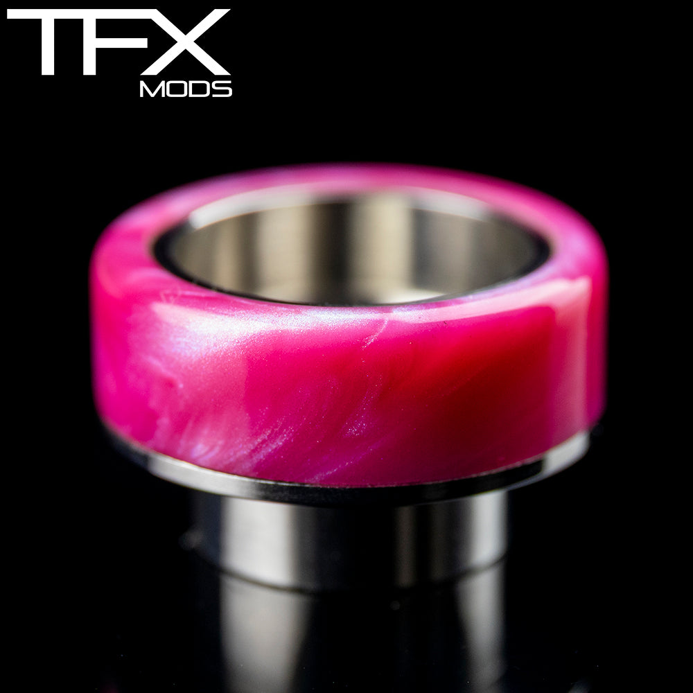 TFX 810 Drip Tip - 304 Stainless Steel - Pink And Pearl Resin