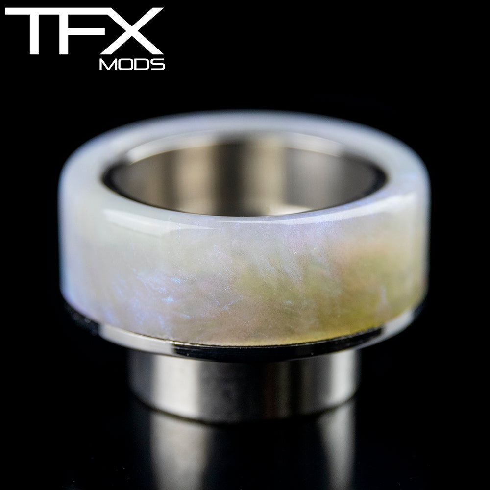 TFX 810 Drip Tip - 304 Stainless Steel - Ghost Pearl Resin