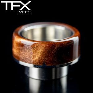 TFX 810 Drip Tip - 304 Stainless Steel - Antique Bronze And Pearl Resin