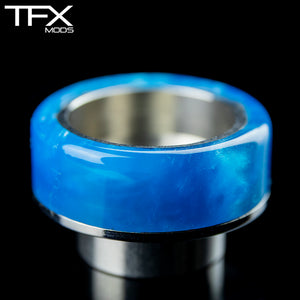 TFX 810 Drip Tip - 304 Stainless Steel - Sky Blue Resin
