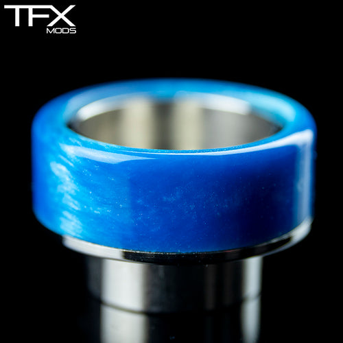 TFX 810 Drip Tip - 304 Stainless Steel - Sky Blue And Pearl Resin