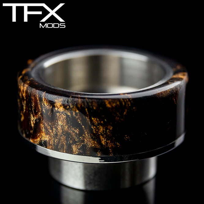 TFX 810 Drip Tip - 304 Stainless Steel - Dark Copper And Pearl Resin