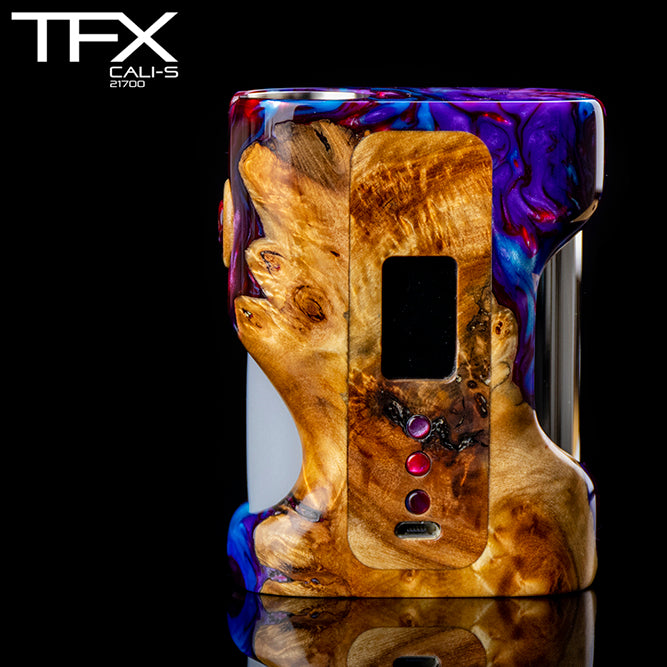 TFX CALI-S | 21700 DNA75C Regulated Squonk Mod | TurnWoodFX TFX CALI-S | 21700 DNA75C Regulated Squonk Mod | TurnWoodFX