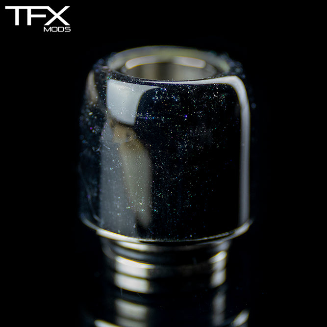 TFX 510 Drip Tip - 304 Stainless Steel - Carbon Black And Pearl Resin