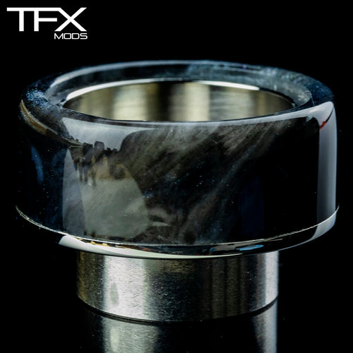 TFX 810 Drip Tip - 304 Stainless Steel - Carbon Black And Pearl Resin