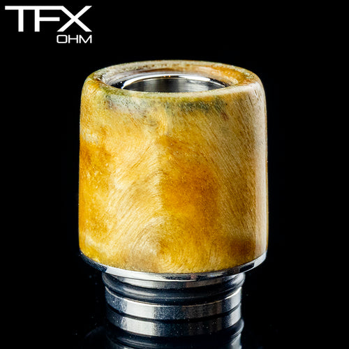 TFX 510 Drip Tip - 304 Stainless Steel - Maple Burl
