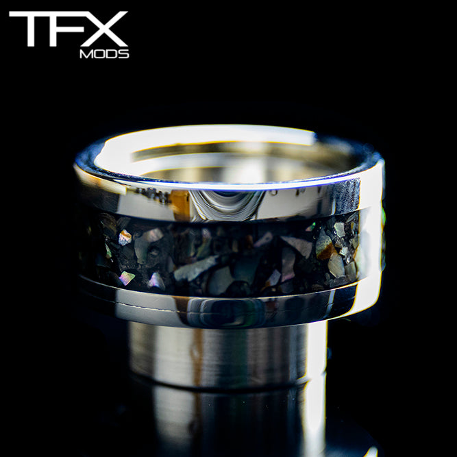 TFX 810 Drip Tip - 304 Stainless Steel - Abalone Inlay