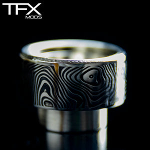 TFX 810 Drip Tip - 304 Stainless Steel - Damascus Custom Engraving