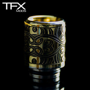 TFX 510 Drip Tip - 304 Stainless Steel - Brass + Custom Engraving