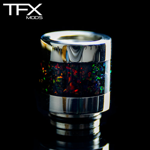 TFX 510 Drip Tip - 304 Stainless Steel - Opal Inlay