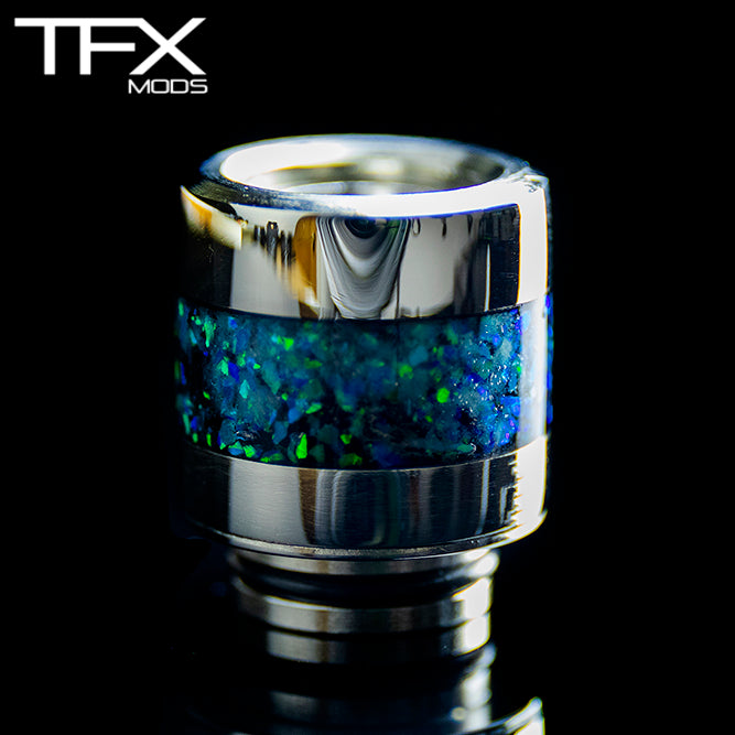 TFX 510 Drip Tip - 304 Stainless Steel - Opal Inlay – TurnWoodFX