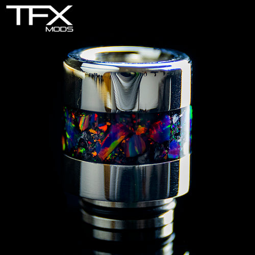 TFX 510 Drip Tip - 304 Stainless Steel - Opal Inlay