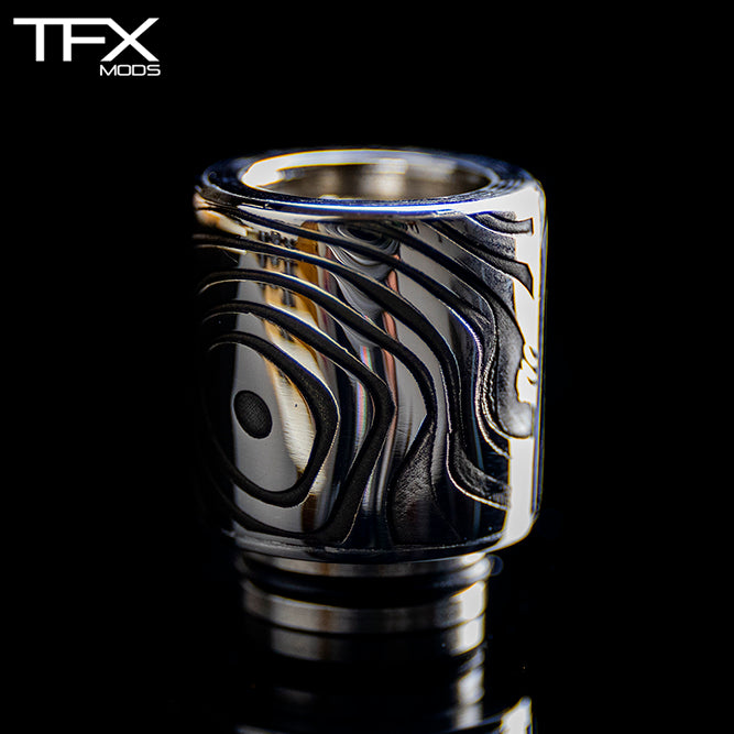 TFX 510 Drip Tip - 304 Stainless Steel - Damascus Custom Engraving
