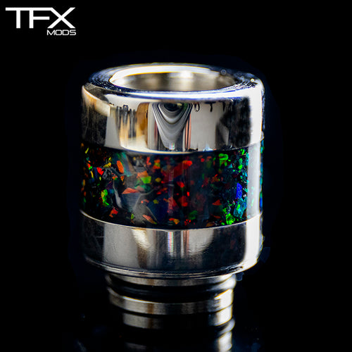 TFX 510 Drip Tip - 304 Stainless Steel - Opal Inlay