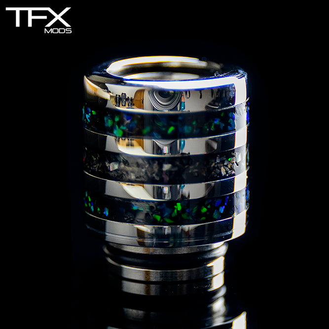 TFX 510 Drip Tip - 304 Stainless Steel - Ocre + Opal Inlay – TurnWoodFX