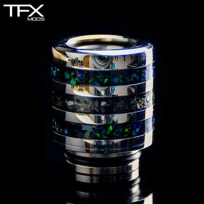 TFX 510 Drip Tip - 304 Stainless Steel - Ocre + Opal Inlay