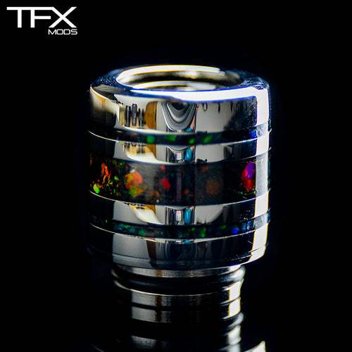 TFX 510 Drip Tip - 304 Stainless Steel - Opal Inlay