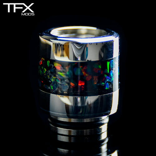 TFX 510 Drip Tip - 304 Stainless Steel - Opal Inlay