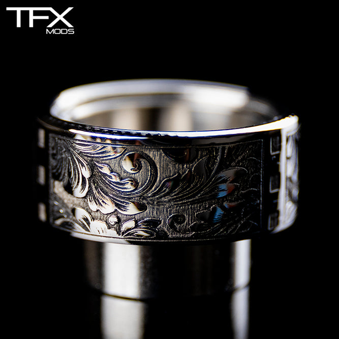 TFX 810 Drip Tip - 304 Stainless Steel - Filigree Custom Engraving