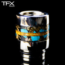 TFX 510 Drip Tip - 304 Stainless Steel - Turqurenite + Brass + 24K Gold
