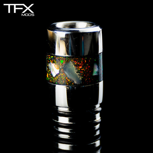 TFX 510 MTL Drip Tip - 304 Stainless Steel - Abalone + Opal Inlay