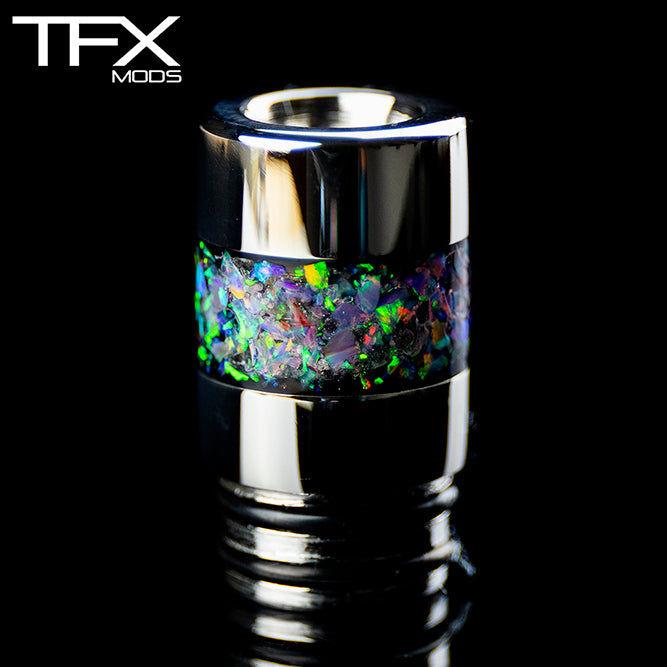TFX 510 MTL Drip Tip - 304 Stainless Steel - Opal Inlay – TurnWoodFX