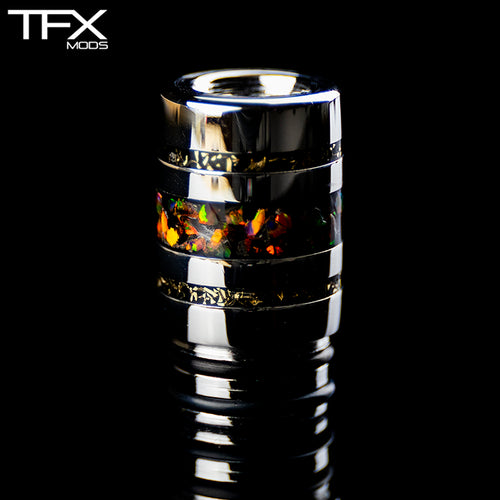 TFX 510 MTL Drip Tip - 304 Stainless Steel - Opal + Brass Inlay