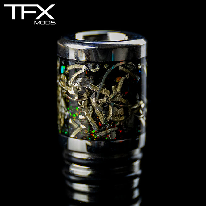 TFX 510 MTL Drip Tip - 304 Stainless Steel - 925 Sterling Silver + Opal Inlay