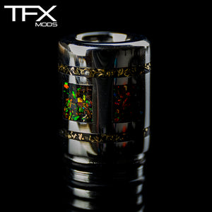 TFX 510 MTL Drip Tip - 304 Stainless Steel - Brass + Opal Inlay