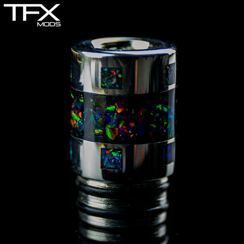 TFX 510 MTL Drip Tip - 304 Stainless Steel - Opal Inlay