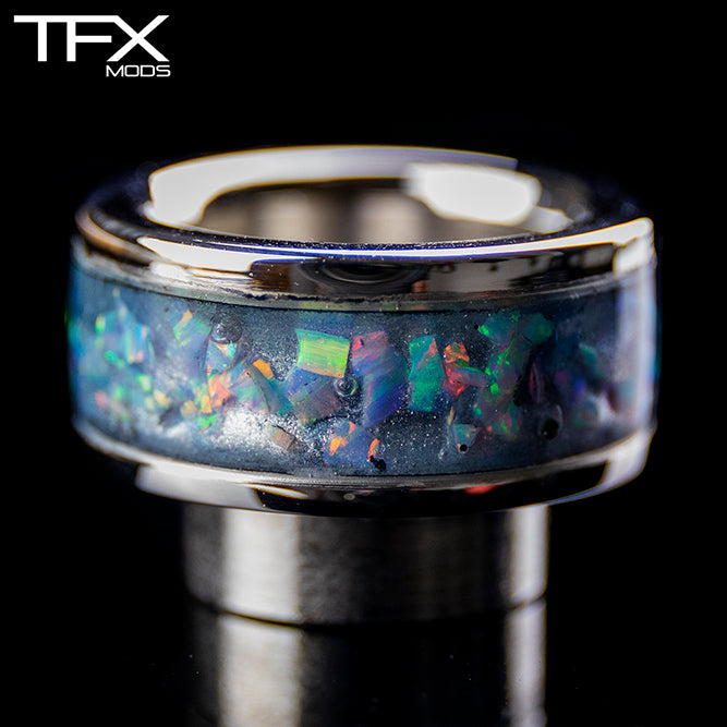 TFX 810 Drip Tip - 304 Stainless Steel - Opal Inlay – TurnWoodFX
