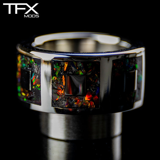 TFX 810 Drip Tip - 304 Stainless Steel - Opal Inlay – TurnWoodFX