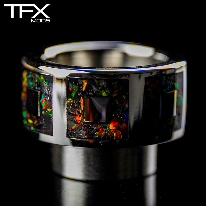 TFX 810 Drip Tip - 304 Stainless Steel - Opal Inlay